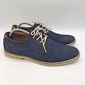Sonoma Warren Navy Textile Shoes Men's 11M Cushioned Ortholite Lace Up Low Derby